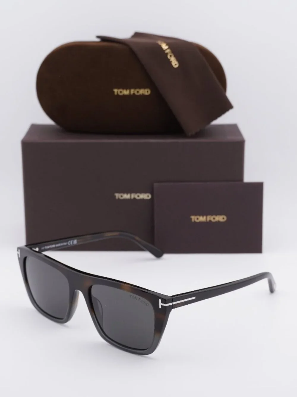 Tom Ford Asian FT1175 55A Square Sunglasses - Coloured Havana/Smoke